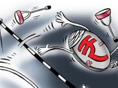 隨著油價上漲和美元走強,盧比跌至歷史新低