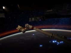 太空人從國際太空站 2026 年 4 月 21 日當天的照片拍攝到天琴座流星雨