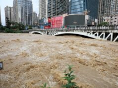 中國暴雨洪水造成至少22人死亡