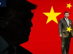 川普中國:美國總統在樹林中躡手躡腳地走到習近平身邊