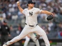 洋基隊的格里特·科爾 (Gerrit Cole) 投出六局不勝局,這是自 2024 年以來的首次大聯盟首發
