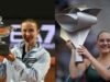 Elina Svitolina 和 Marta Kostyuk 在網球場上為飽受戰爭蹂躪的烏克蘭舉起獎杯