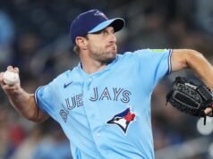 藍鳥隊的馬克斯·謝爾澤 (Max Scherzer) 退出牛棚,仍在確定下一步的康復計劃
