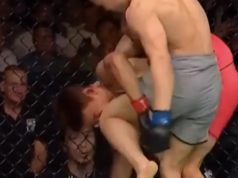 通往 UFC 之路影片:在 Namsarai Butbayer 的困惑中,接地拳手以膝蓋擊倒對手