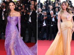 黛米摩爾 (Demi Moore) 身穿紅色禮服亮相戛納,名流在地毯上驚艷亮相