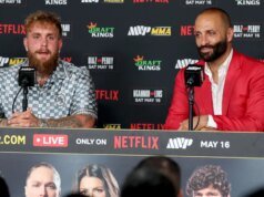 傑克保羅 (Jake Paul) 在達納懷特 (Dana White) 的 MVP MMA 頒獎典禮上對康納麥格雷戈 (Conor McGregor) 的回歸聲明做出了反應:“可口可樂回來了!”