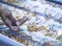 本週日上午,Pegadaian 三個品牌的黃金價格上漲