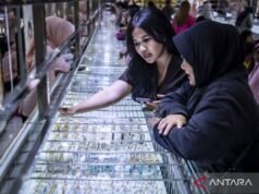 週六上午,金價最終再次下跌,目前為 27.73 億印尼盾/克