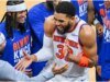 尼克隊在第四場比賽中擊敗騎士隊,橫掃 2025 年 NBA 總決賽門票。