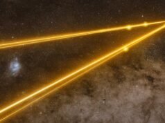 雷射光束衝破2026年5月27日當天的宇宙圖片