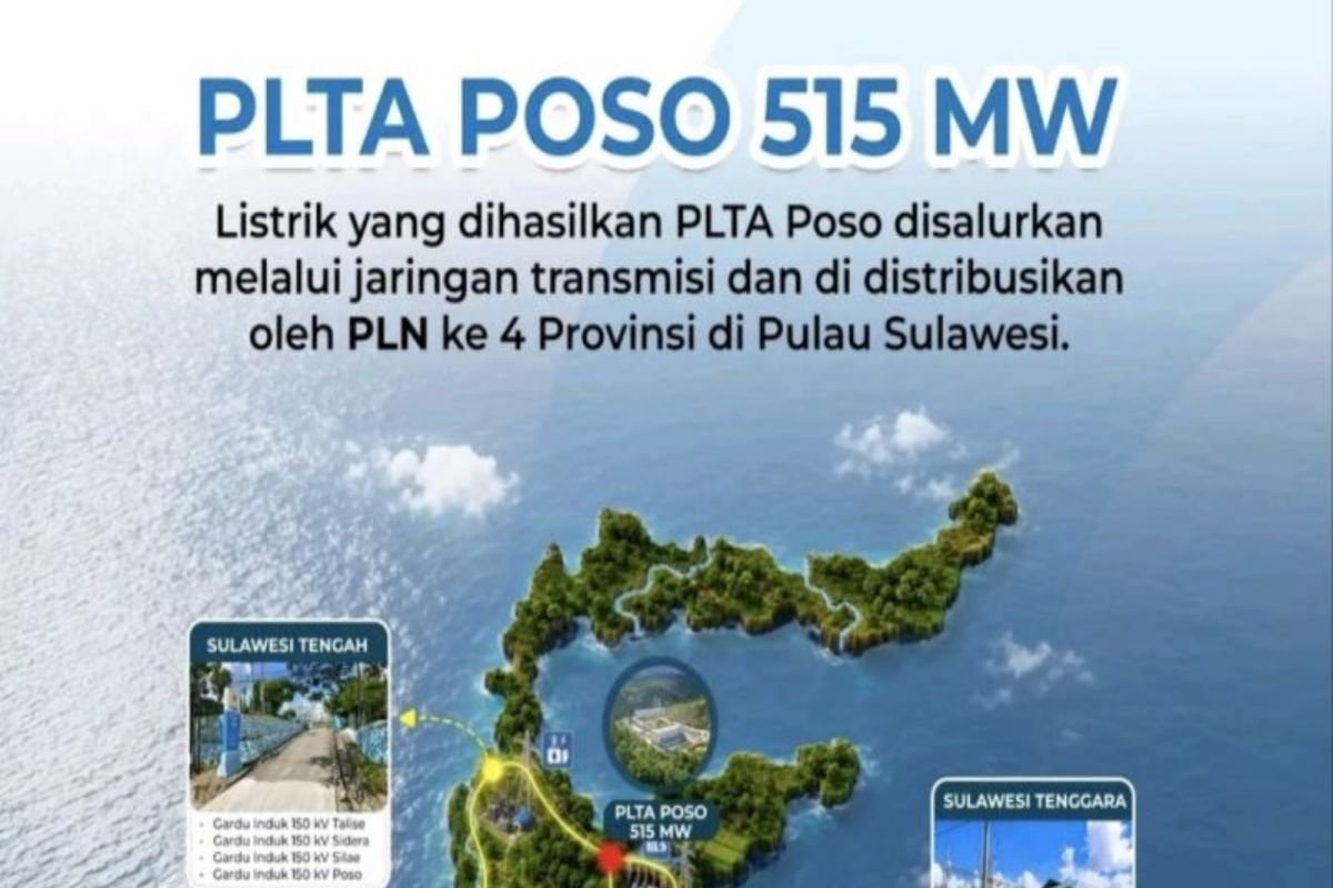 波索水力發電廠為蘇拉威西島四個省提供能源