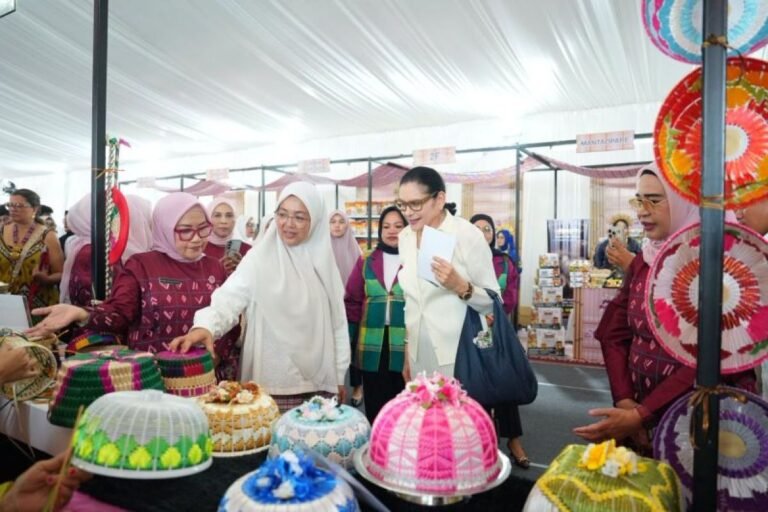 Dekranasda Makassar 國際代表團展示 MSME 工藝品