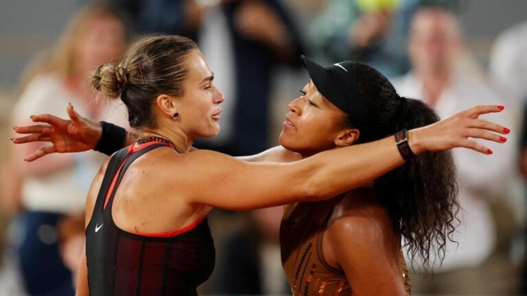 2026 年羅蘭加洛斯 — 阿琳娜·薩巴倫卡 (Aryna Sabalenka) 擊敗大阪娜奧米 (Naomi Osaka) 進入法網四分之一決賽