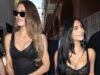 金卡戴珊 (Kim Kardashian) 和科勒卡戴珊 (Khloe Kardashian) 在大獎賽上支持劉易斯漢密爾頓 (Lewis Hamilton)