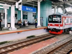 KRL Rangkasbitung 表示,KAI(交通部)增加了電力