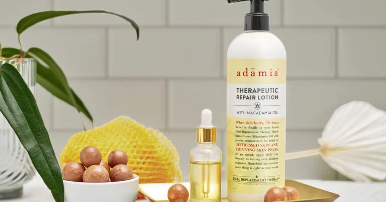 皮膚粗糙、脫皮？使用 Adamia 治療修復乳液進行保護