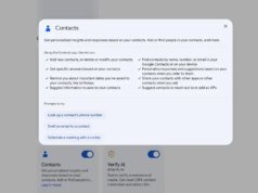 Gemini 應用程式新增了新的 Google 通訊錄集成
