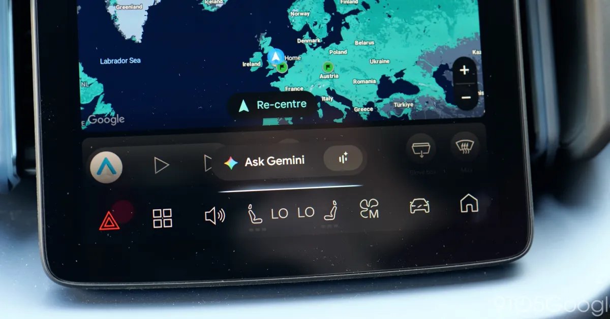 Gemini 開始推廣到現有的 Android Automotive 車輛