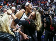 在貝基哈蒙 (Becky Hammon) 擊敗瓦爾基里隊 (Valkyries) 創造 WNBA 歷史後,阿賈威爾遜 (Aja Wilson) 分享了她的想法。