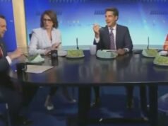傑西·沃特斯 (Jesse Watters) 宣稱福吉對 JD 萬斯來說“太同性戀”,並提供泡菜蛋糕