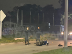 工業園區發生嚴重事故:一男子騎摩托車滑倒送院