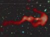 奇怪的發光「弓箭」結構可能是超音速星系碰撞產生的巨大宇宙衝擊波