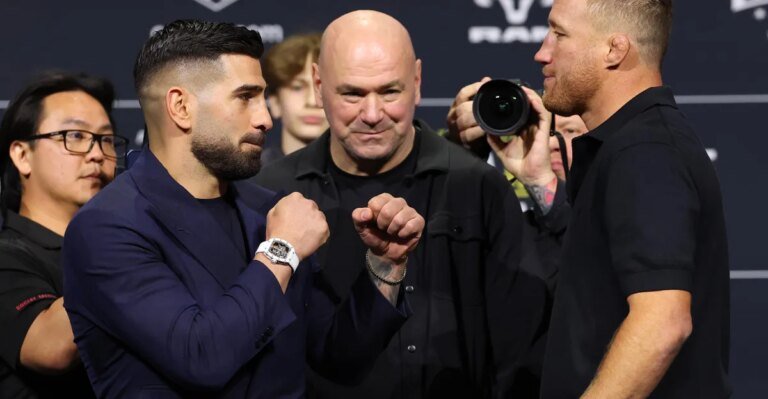 賈斯汀·蓋特傑 (Justin Gaethje) 對伊利亞·托普里亞 (Ilya Topuria) 提出垃圾話，並呼籲最近離婚：“我會離開他”