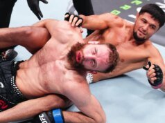 UFC巴庫影片:努爾索頓·魯日博耶夫(Nursolton Ruzhiboev)讓安德烈·普利亞耶夫(Andrey Pulyaev)可怕地窒息而入睡