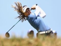 加拿大選手布魯克·亨德森在美國女子公開賽上參加跳馬比賽