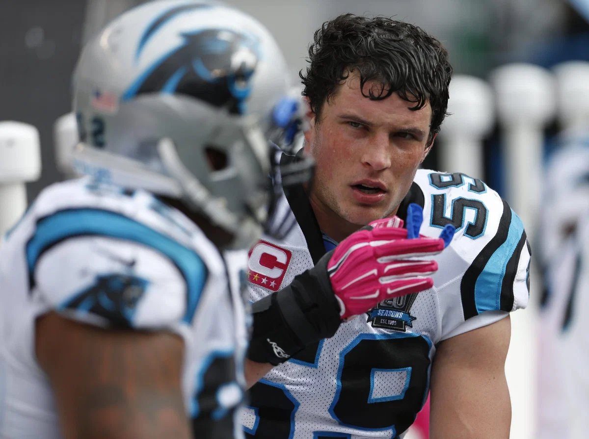 自2000年以來，盧克·庫奇利（Luke Kuechly）在線衛中處於什麼位置？