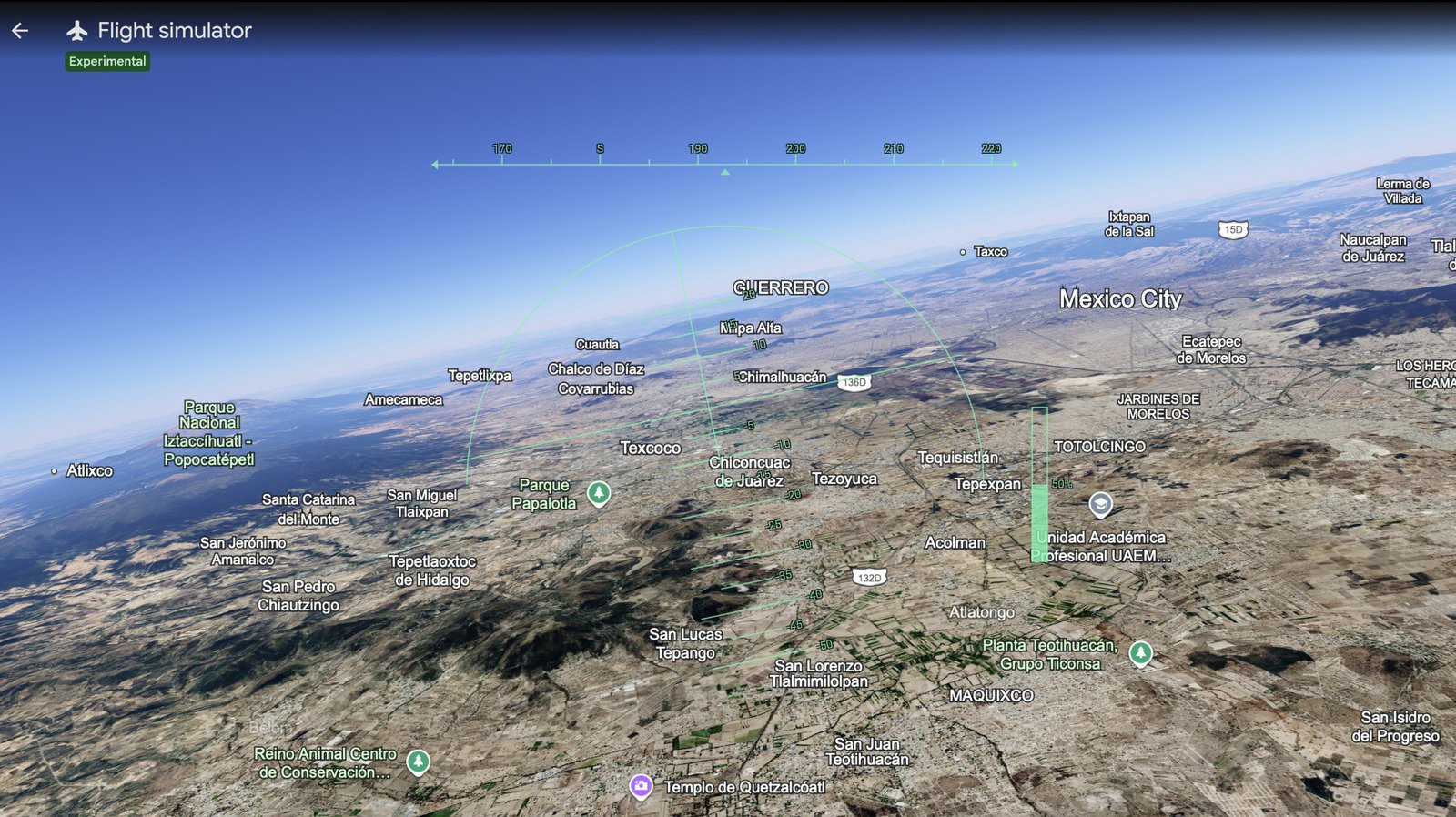 Google 地球的飛行模擬器功能現已在您的瀏覽器中可用