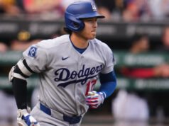 道奇隊球員大谷翔平因膝部發炎缺席對海盜隊的比賽