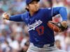 道奇隊的 Shohei Ohtani 在與雙城隊的 Joe Ryan 的比賽中贏得了雙打,儘管與道爾頓·拉欣交叉